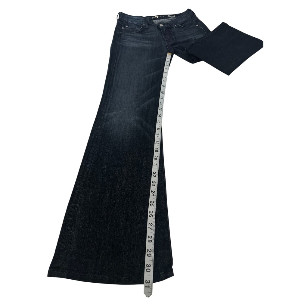 7 For All Mankind Kimmie Bootcut Jeans Women's 26 Dark Wash Stretch USA Classic - Picture 6 of 9